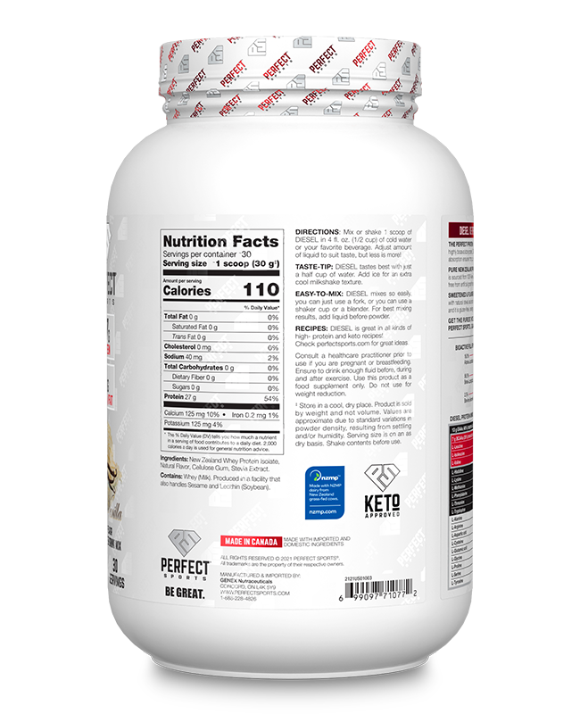 DIESEL® (2lb) French Vanilla - NEW ZEALAND WHEY PROTEIN ISOLATE